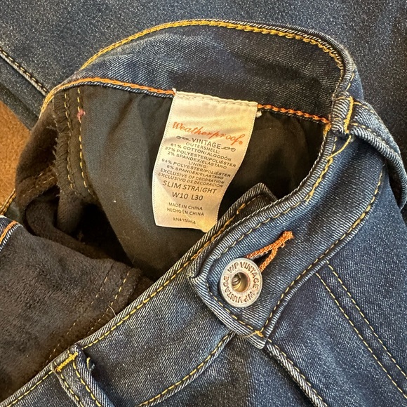 Weatherproof Vintage, size W10/L30, Soft, velvety lined jeans. Worn once. - Picture 7 of 7
